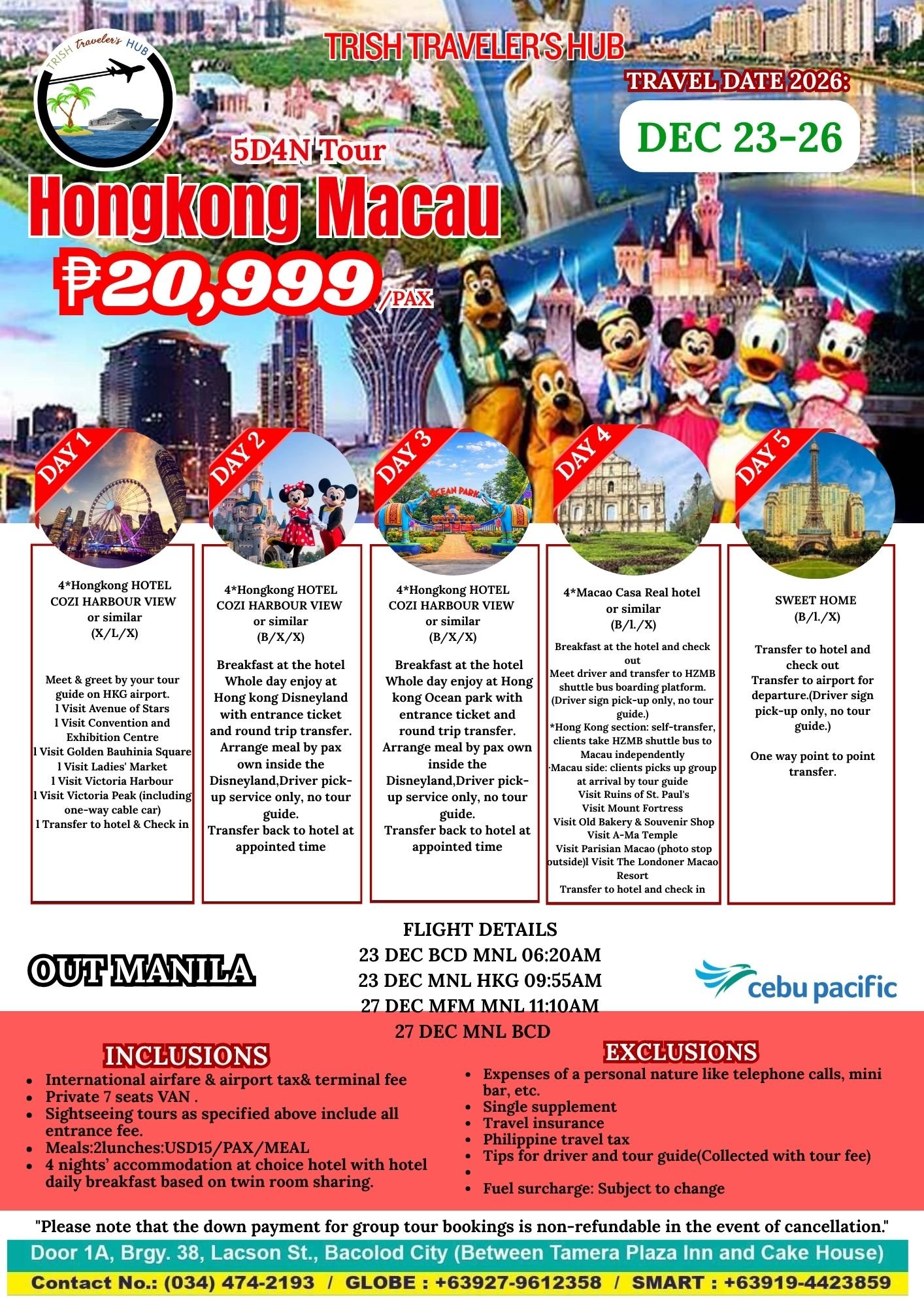 5D4N Hong Kong Macau