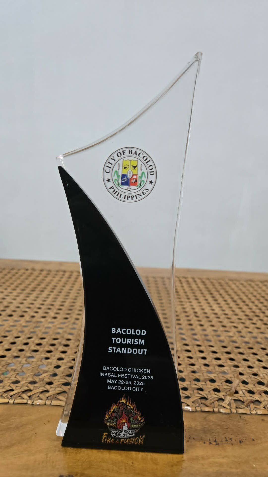 Bacolod Tourism Standout certificate awarded to Trish Traveler's Hub by City of Bacolod