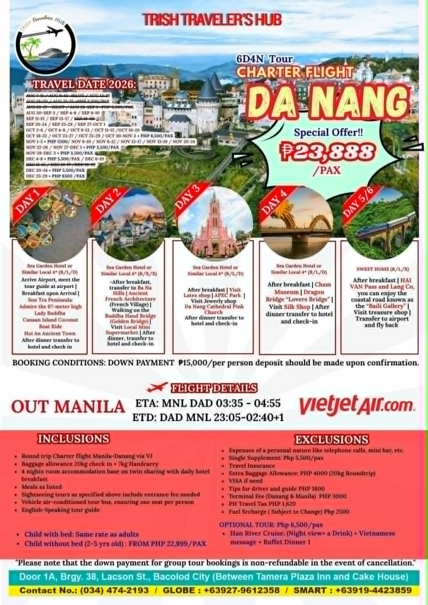 Da Nang — 6D4N Charter Flight