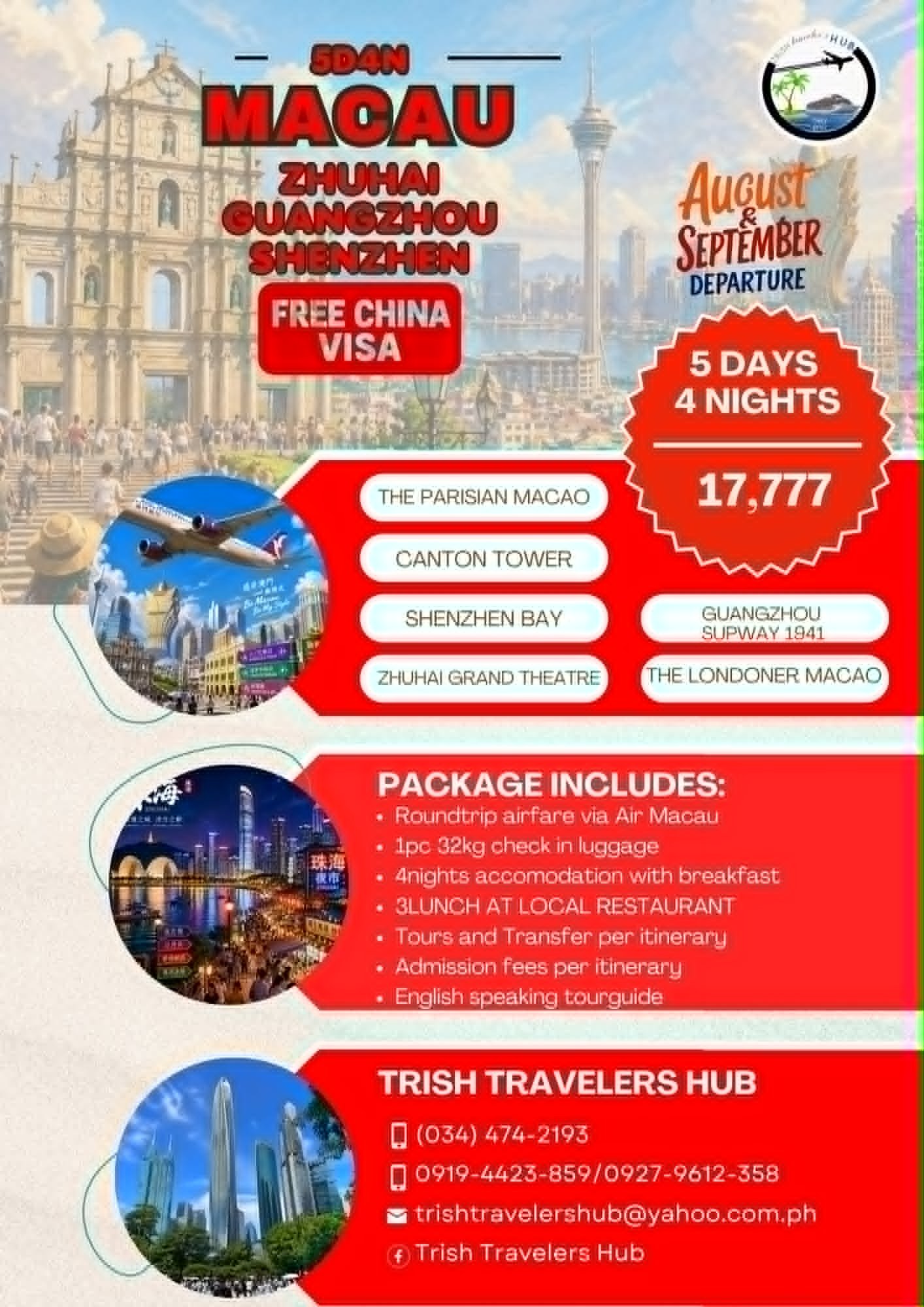 Macau, Zhuhai, Guangzhou & Shenzhen — 5D4N